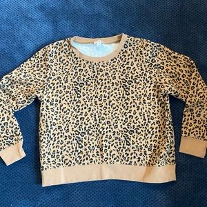 J Crew animal print top